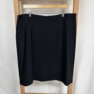 NWT Base Level by YEST "Amily" Black Ponte Skirt 20 #0765